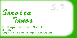 sarolta tanos business card